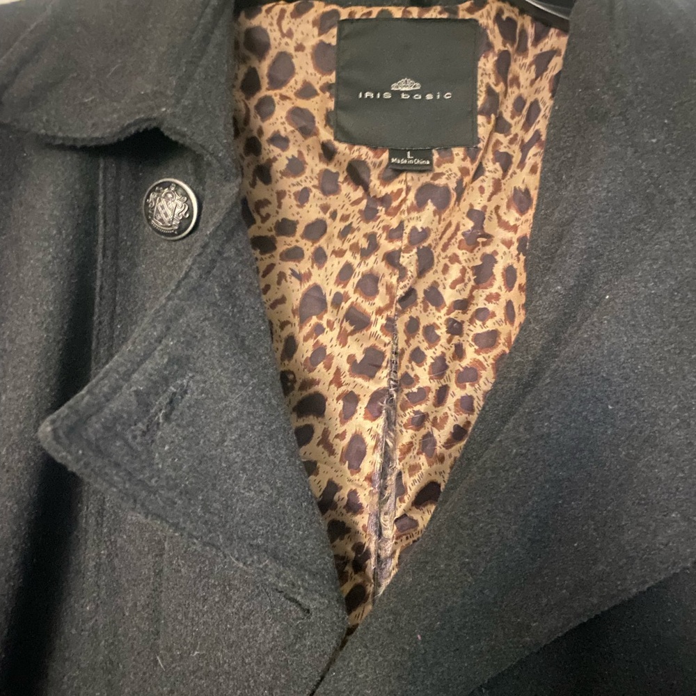 Women’s grey pea coat size large